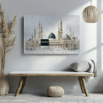 Three iconic mosque stretched canvas